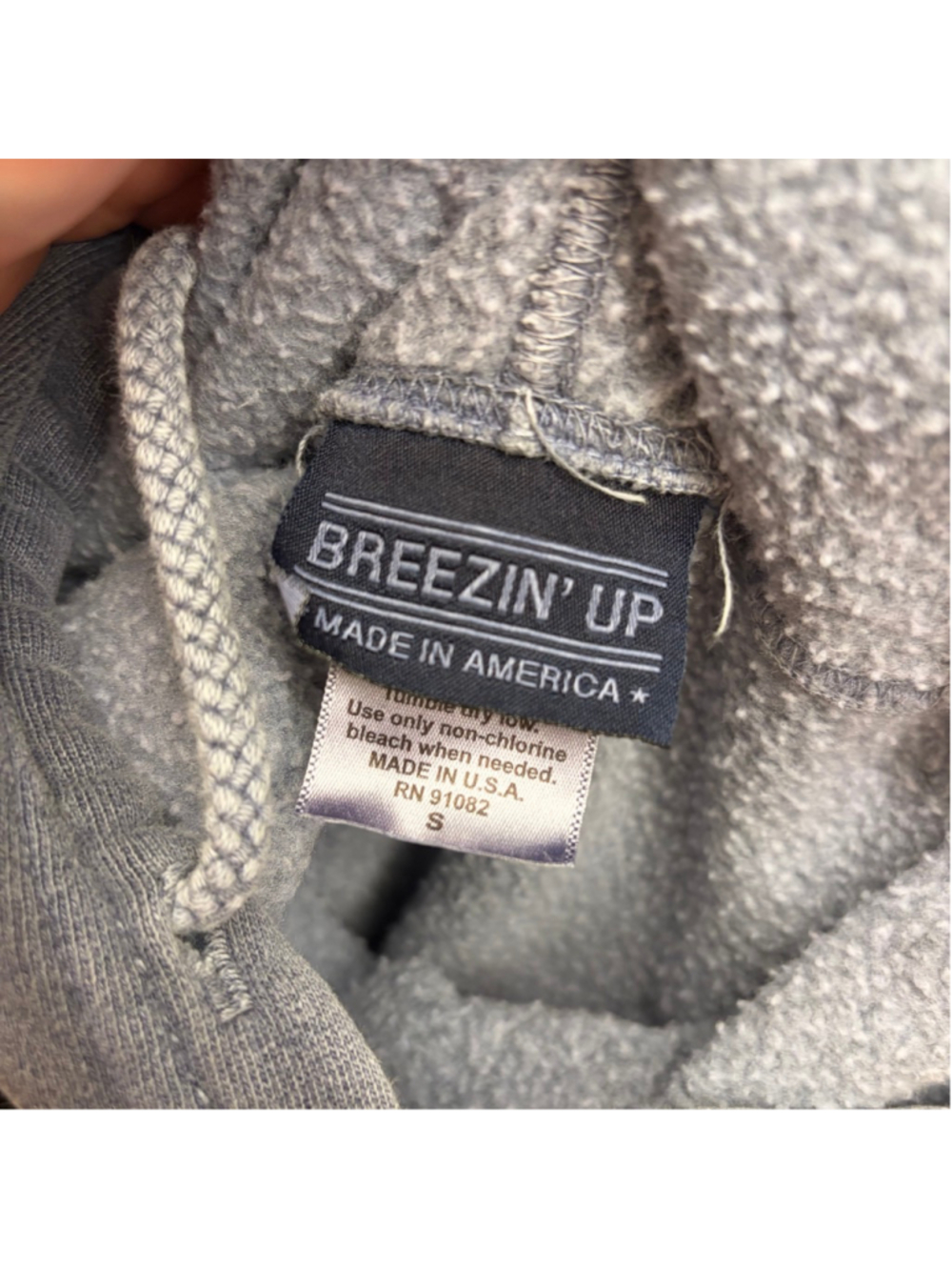 Men's Breezin' Up Gray Ocean City Hoodie S MADE IN USA size S - Picture 7 of 7